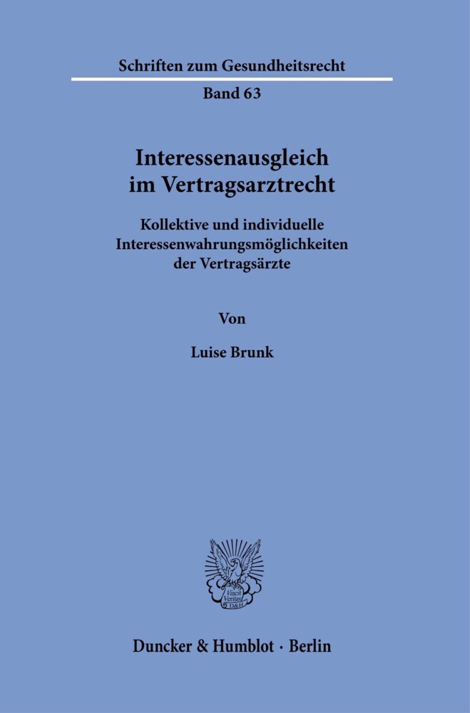 Interessenausgleich im Vertragsarztrecht. main product photo