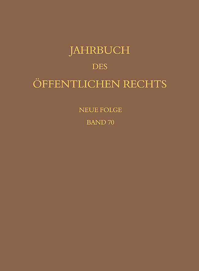 Jahrbuch des öffentlichen Rechts der Gegenwart. Neue Folge main product photo
