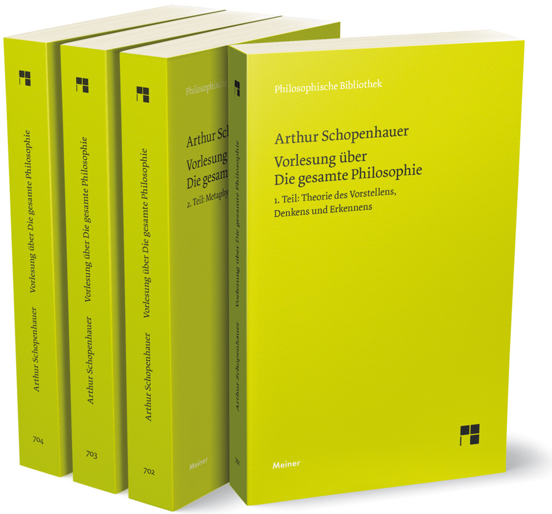 Vorlesung über Die gesamte Philosophie oder die Lehre vom Wesen der Welt und dem menschlichen Geiste, Bde. 1-4 (Set) main product photo