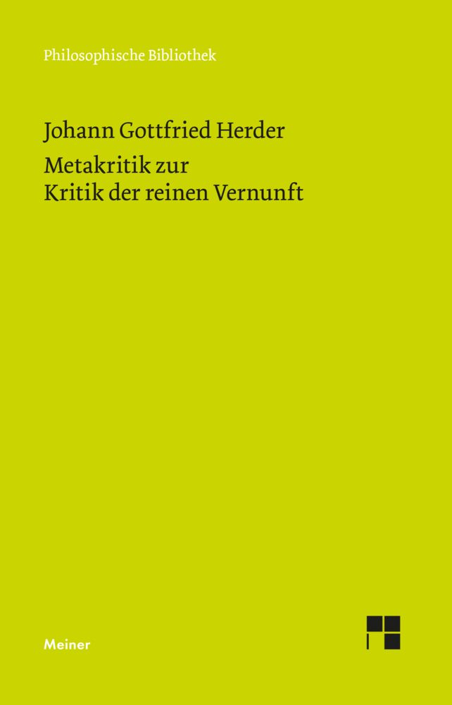 Metakritik zur Kritik der reinen Vernunft main product photo