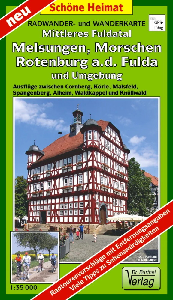 Radwander- und Wanderkarte Mittleres Fuldatal, Melsungen, Morschen, Rotenburg a.d. Fulda und Umgebung main product photo
