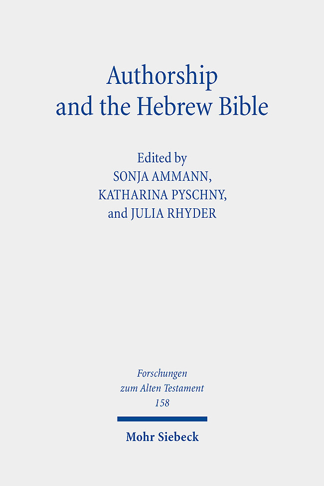 Authorship and the Hebrew Bible main product photo