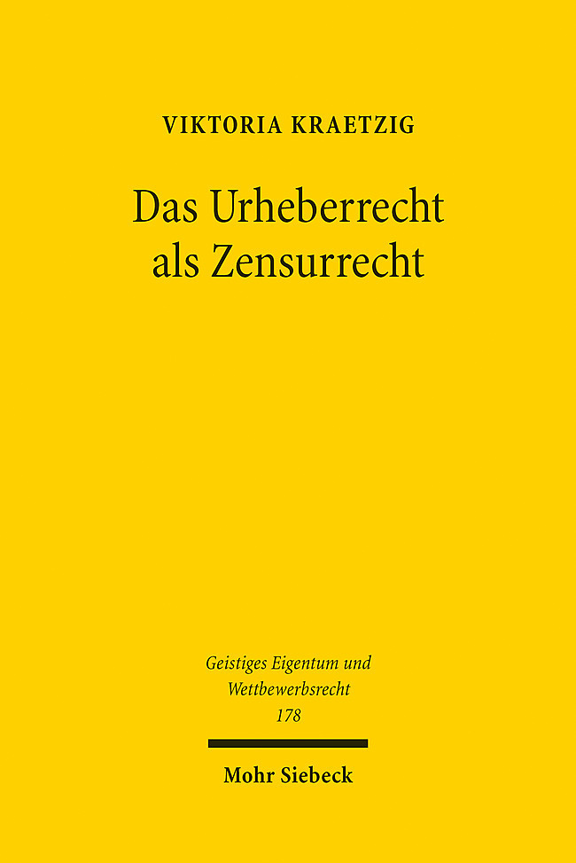 Das Urheberrecht als Zensurrecht main product photo