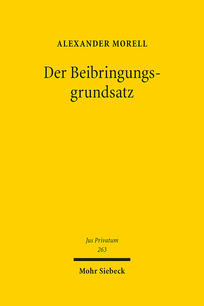 Der Beibringungsgrundsatz main product photo