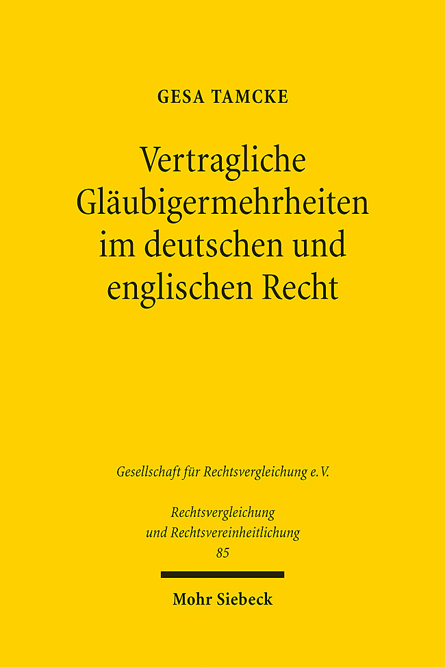 Vertragliche Gläubigermehrheiten im deutschen und englischen Recht main product photo