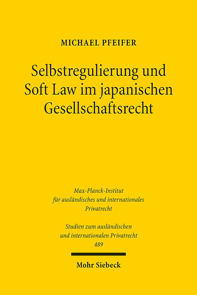 Selbstregulierung und Soft Law im japanischen Gesellschaftsrecht main product photo