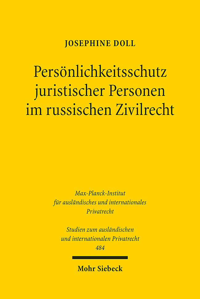Persönlichkeitsschutz juristischer Personen im russischen Zivilrecht main product photo