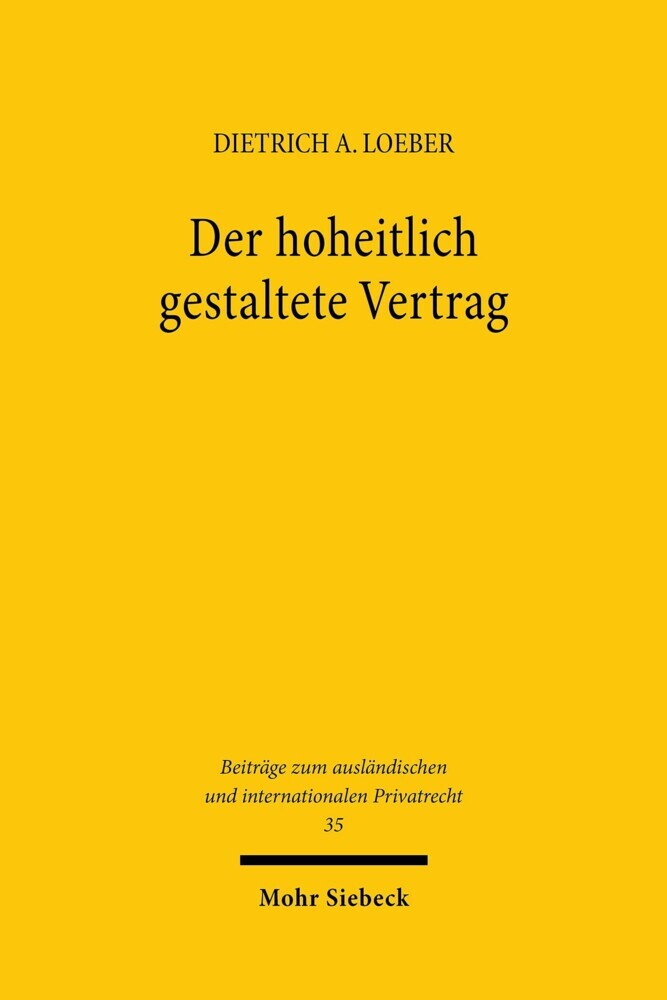 Der hoheitlich gestaltete Vertrag main product photo