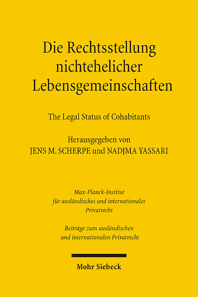 Die Rechtsstellung nichtehelicher Lebensgemeinschaften - The Legal Status of Cohabitants main product photo