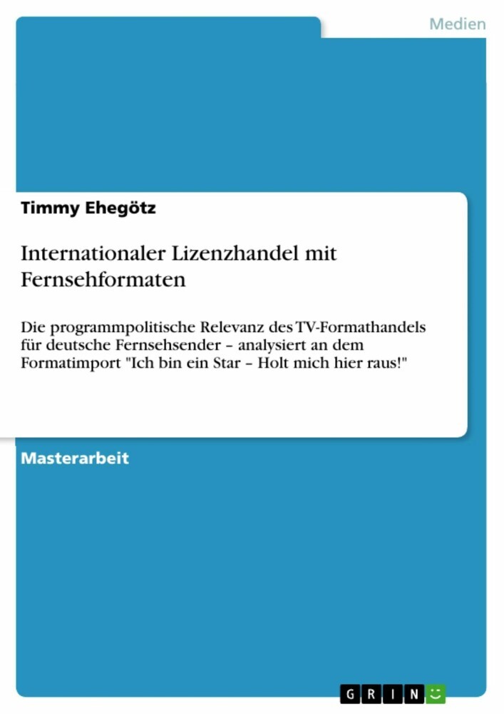 Internationaler Lizenzhandel mit Fernsehformaten main product photo