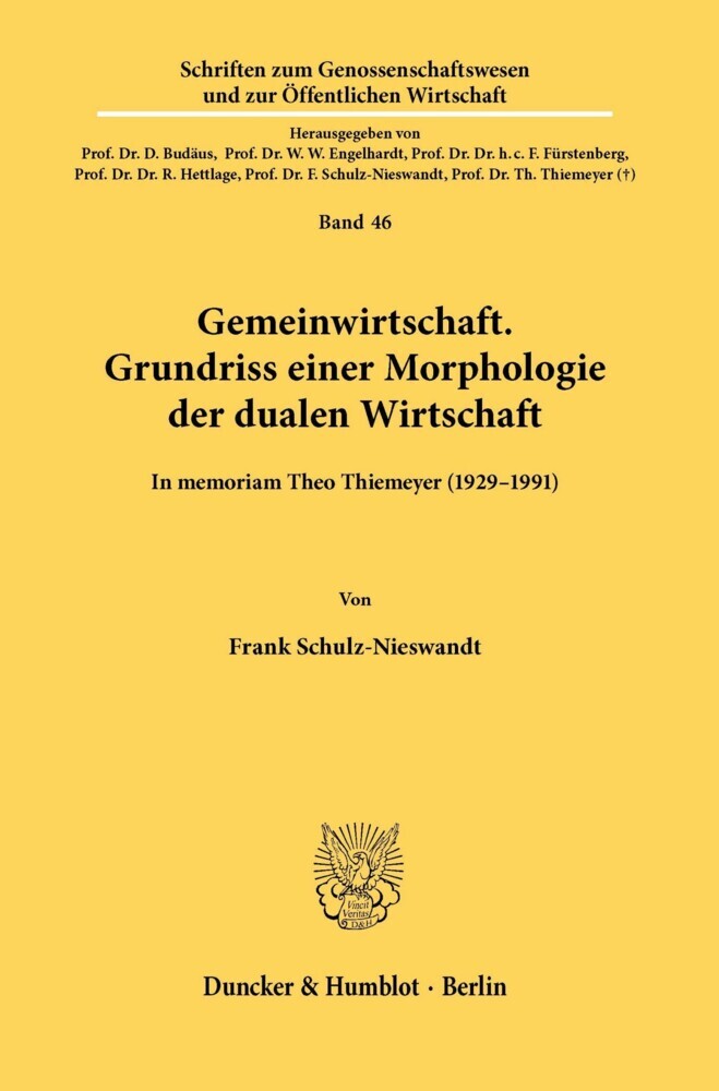 Gemeinwirtschaft. Grundriss einer Morphologie der dualen Wirtschaft. main product photo