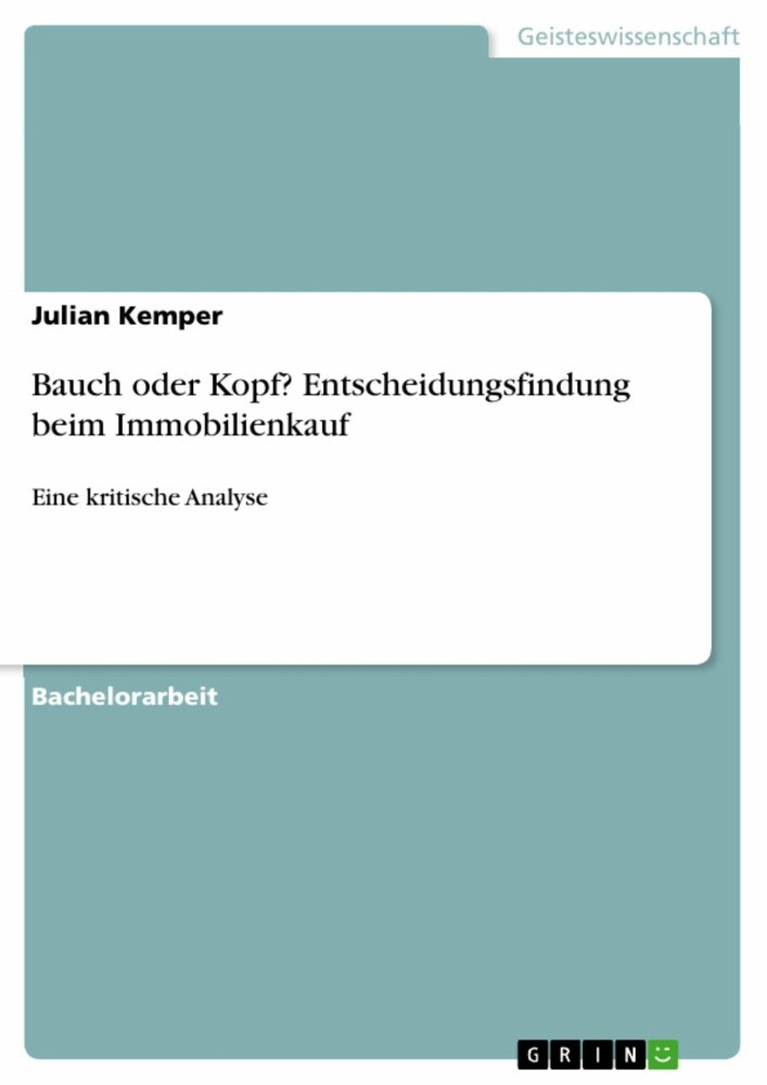 Bauch oder Kopf? Entscheidungsfindung beim Immobilienkauf main product photo
