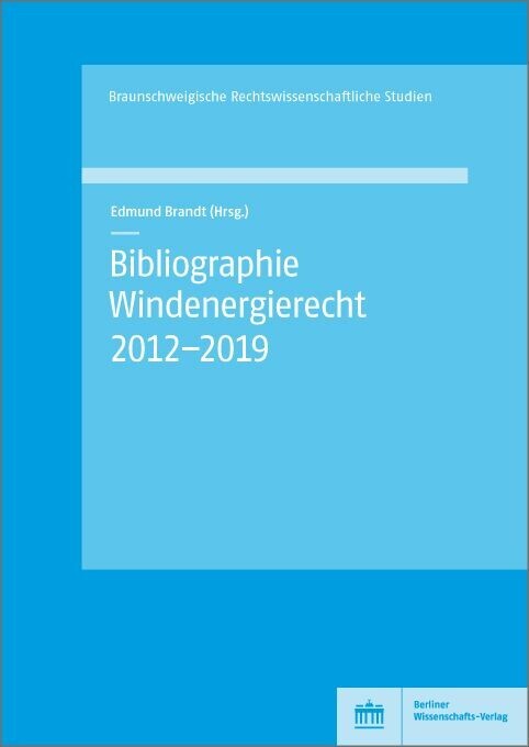 Bibliographie Windenergierecht 2012-2019 main product photo