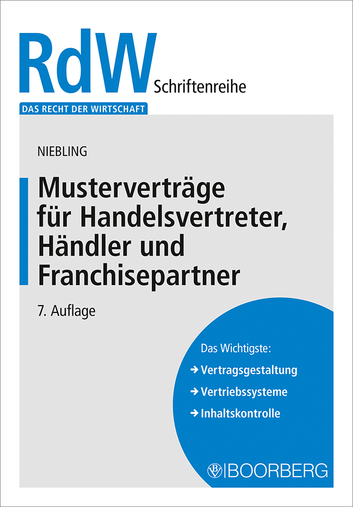 Musterverträge für Handelsvertreter, Händler und Franchisepartner main product photo