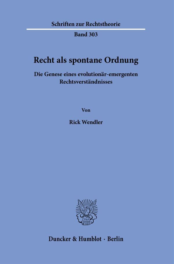 Recht als spontane Ordnung. main product photo