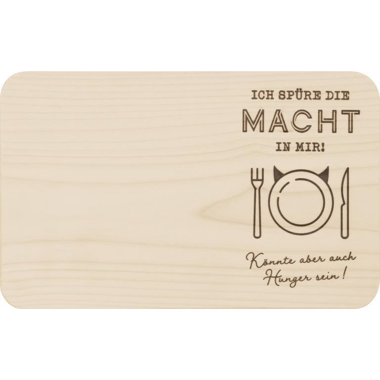 Holzbrettchen Motiv Macht main product photo