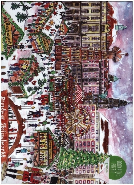 Michael Storrings Christmas Market 1000 Piece Puzzle main product photo