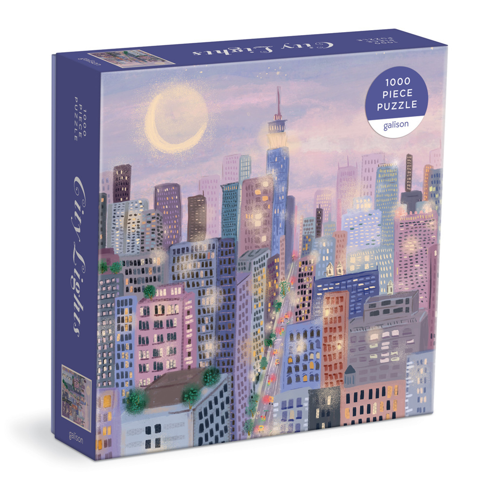 City Lights 1000 Pc Puzzle In a Square box main product photo