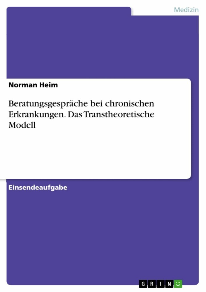Beratungsgespräche bei chronischen Erkrankungen. Das Transtheoretische Modell main product photo