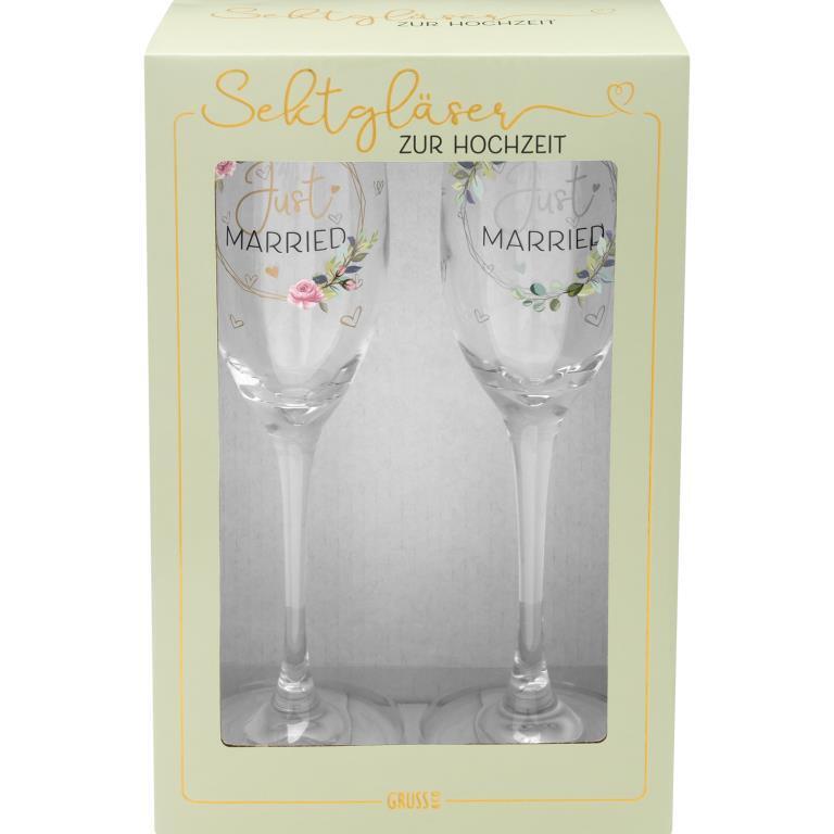 Sektglas Set Motiv Just Married main product photo
