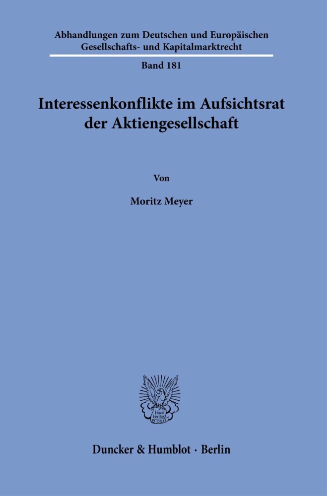 Interessenkonflikte im Aufsichtsrat der Aktiengesellschaft. main product photo