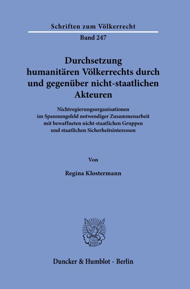 Durchsetzung humanitären Völkerrechts durch und gegenüber nicht-staatlichen Akteuren. main product photo