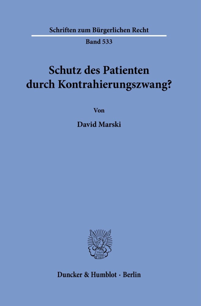 Schutz des Patienten durch Kontrahierungszwang? main product photo