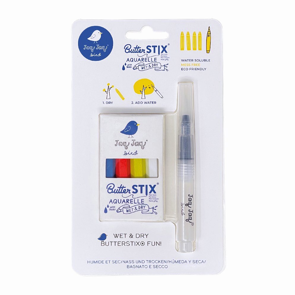 4 Kreide Butterstix mit Wasserstift aquarell main product photo