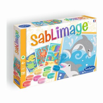 Sandbilder Fische und Delfine
