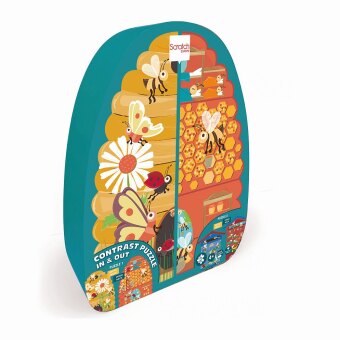 Konturpuzzle Biene beidseitig 2x20 Teile