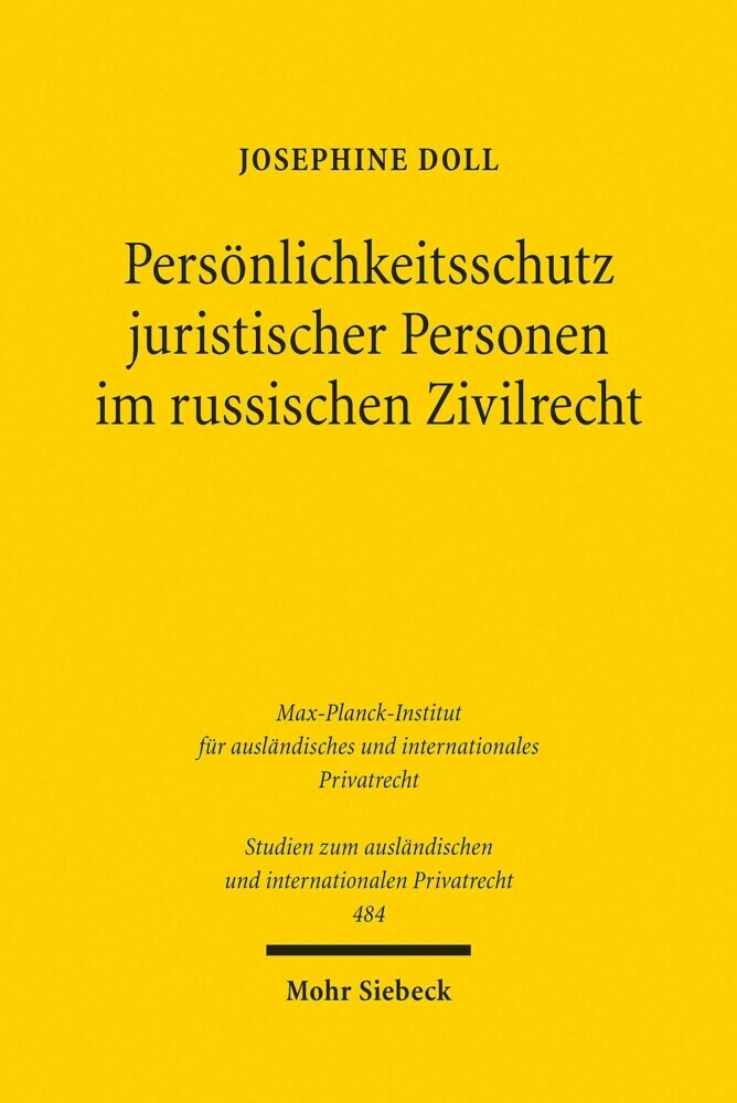 Persönlichkeitsschutz juristischer Personen im russischen Zivilrecht main product photo