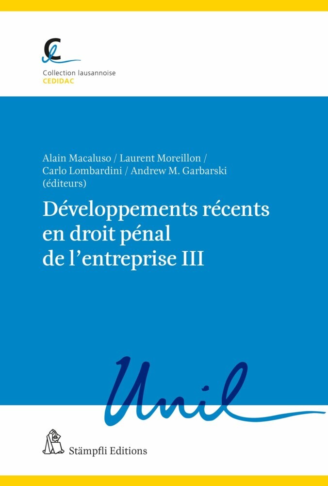 Développements récents en droit pénal de l'entreprise III main product photo