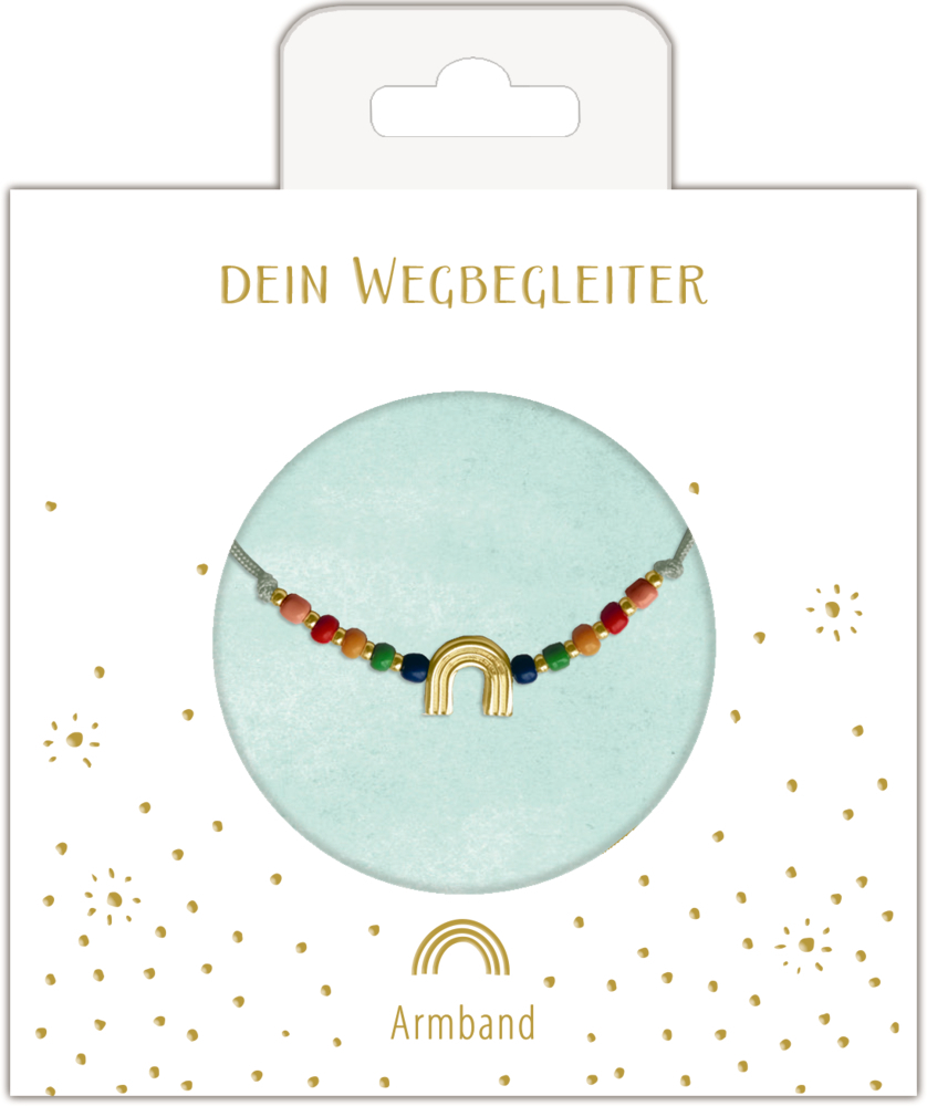 Armband mit Regenbogenanhänger (vergoldet) main product photo