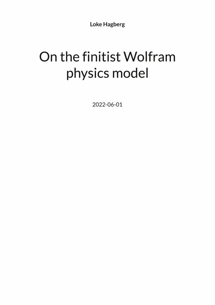 On the finitist Wolfram physics model main product photo