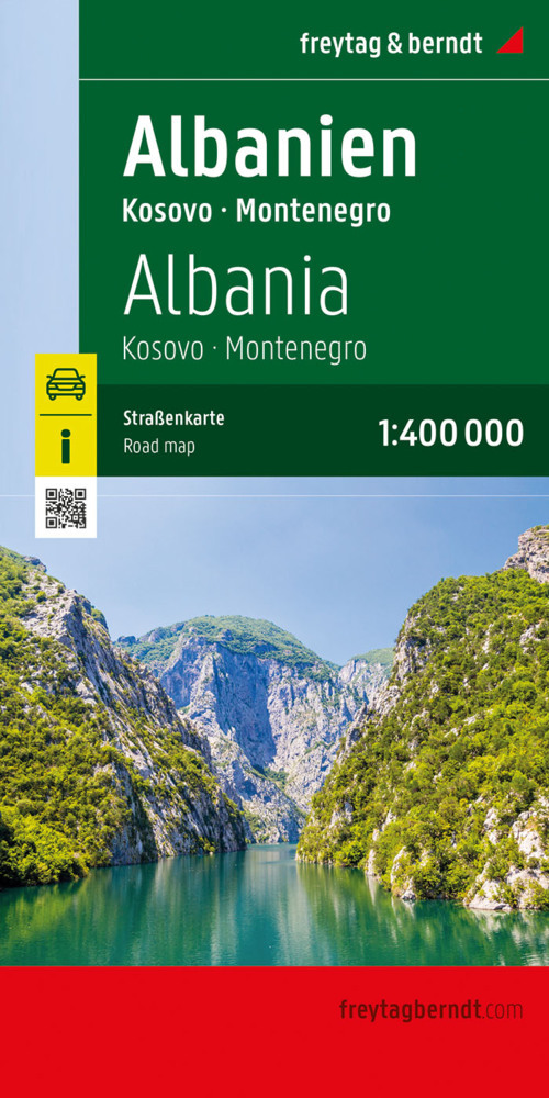 Albanien, Straßenkarte 1:400.000, freytag & berndt main product photo