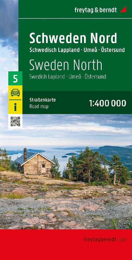 Schweden Nord, Straßenkarte 1:400.000, freytag & berndt main product photo
