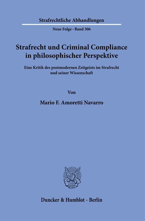 Strafrecht und Criminal Compliance in philosophischer Perspektive. main product photo