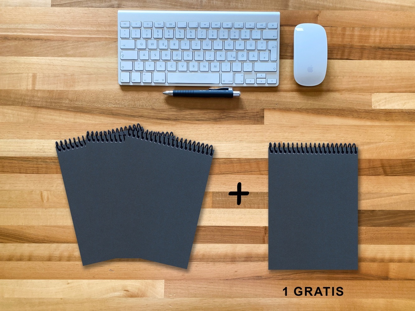 A 5 Notizblock - Set, 3+1 gratis, Luxury 80 Seiten BLAU NEW LAPISLAZULI GLITTER-OPTIK, kariert 7x7mm main product photo