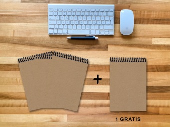 A 5 Notizblock - Set, 3+1 gratis, Luxury 80 Seiten MUSKAT Designerecycling, to do