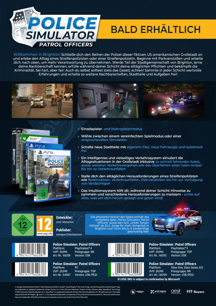 Police Simulator: Patrol Officers, 1 PS4-Disc main product photo