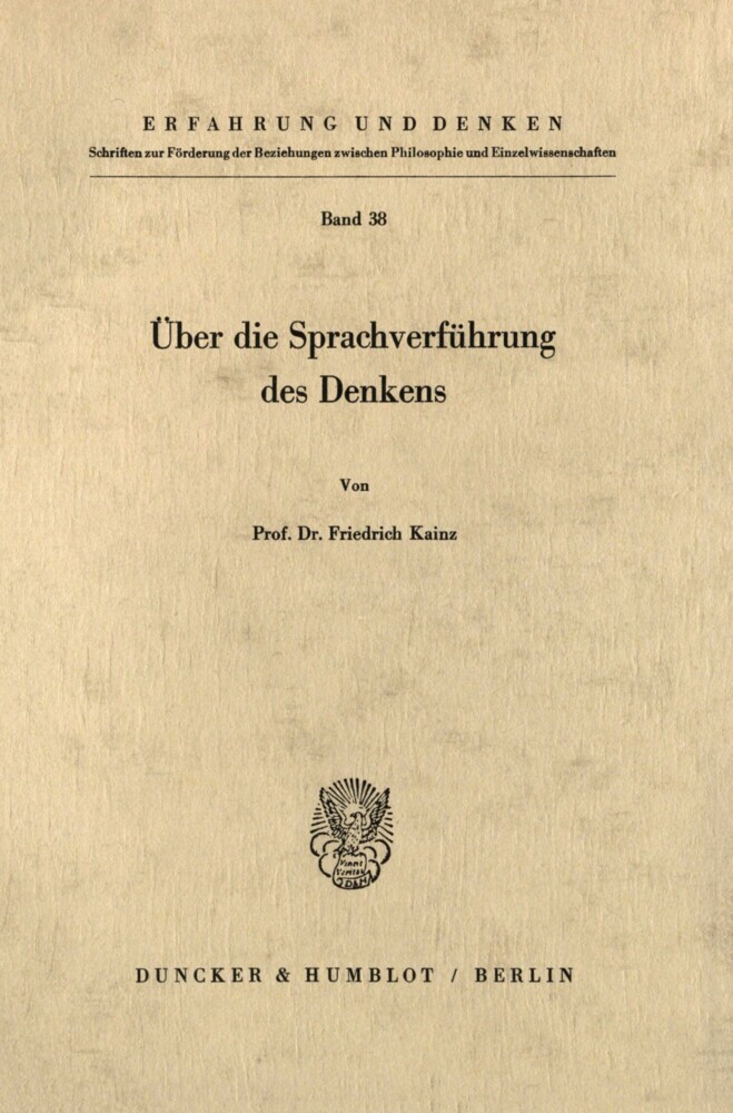 Über die Sprachverführung des Denkens. main product photo