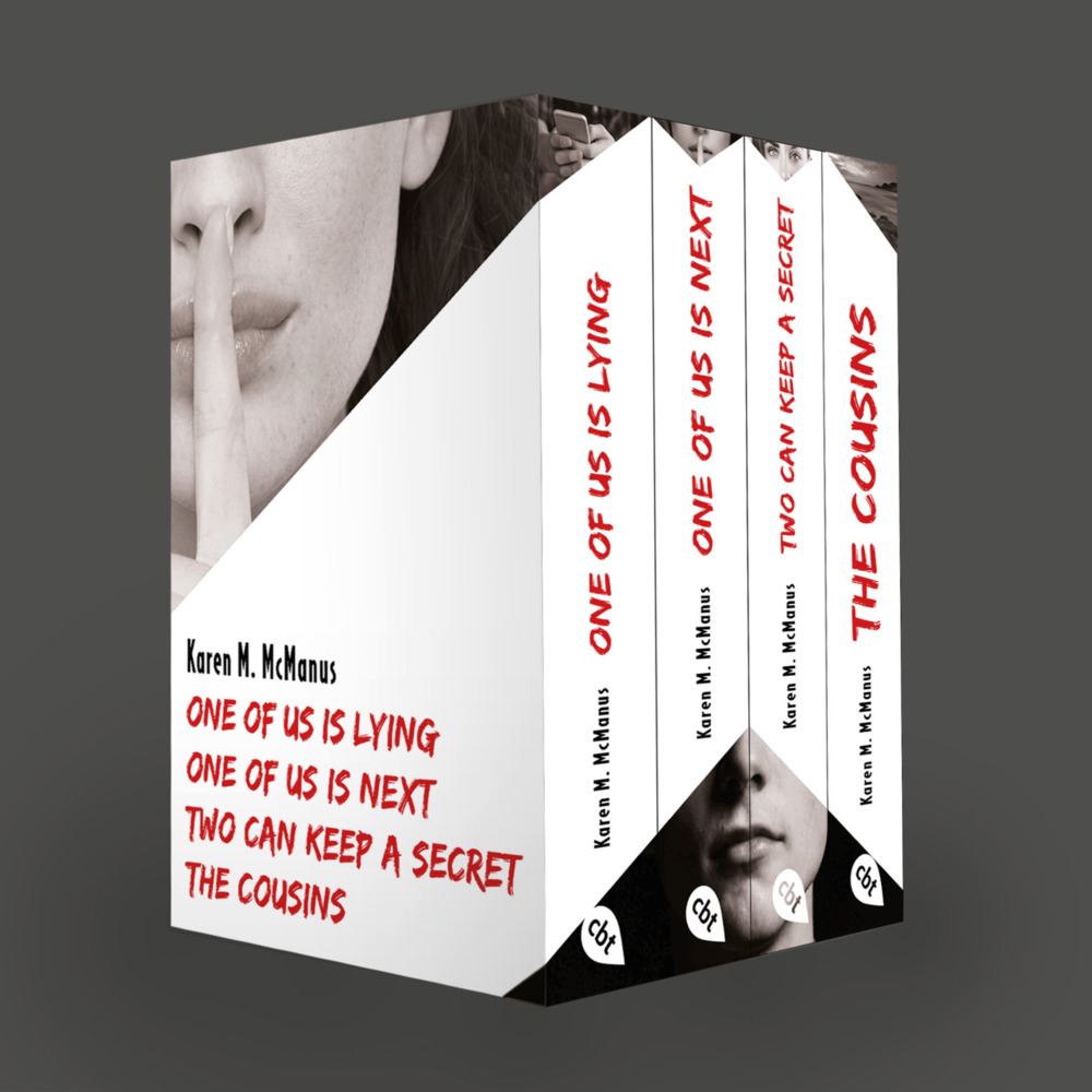 Karen M. McManus: Vier Bände im Taschenbuch-Schuber: One of us is lying, One of us is next, Two can keep a secret, The Cousins main product photo