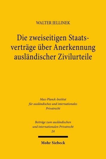 Die zweiseitigen Staatsverträge über Anerkennung ausländischer Zivilurteile main product photo