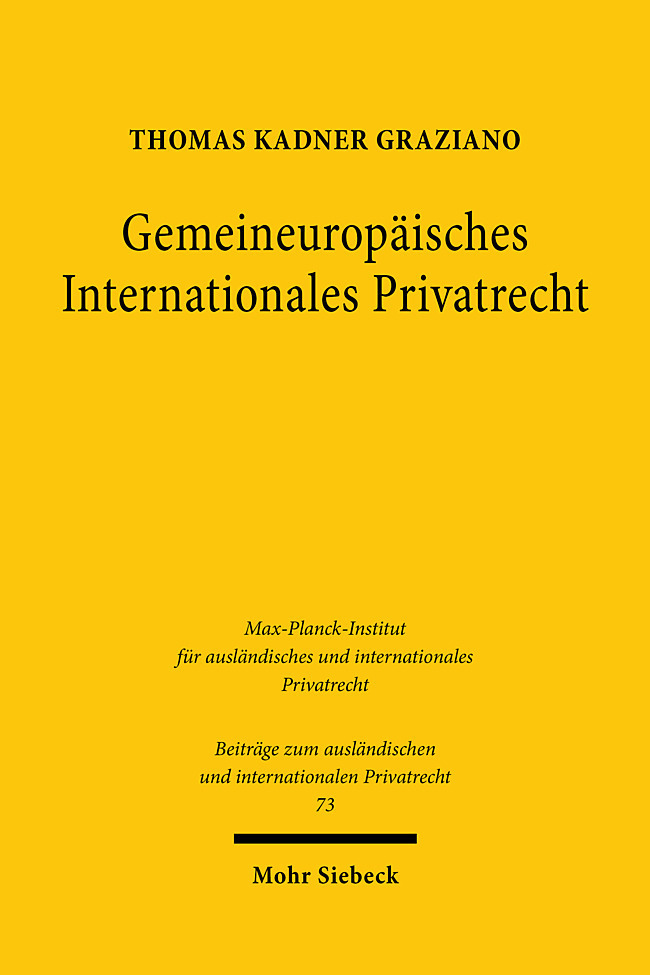 Gemeineuropäisches Internationales Privatrecht main product photo