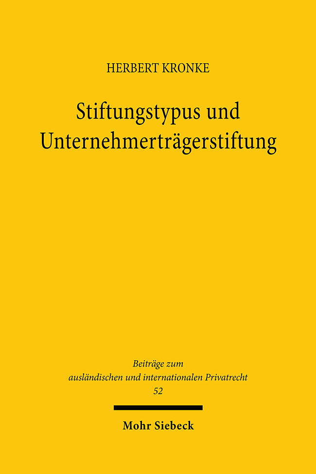 Stiftungstypus und Unternehmerträgerstiftung main product photo