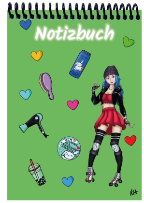 A 5 Notizblock Manga Enora, grün, liniert