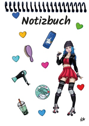 A 4 Notizblock Manga Enora, weiß, blanko