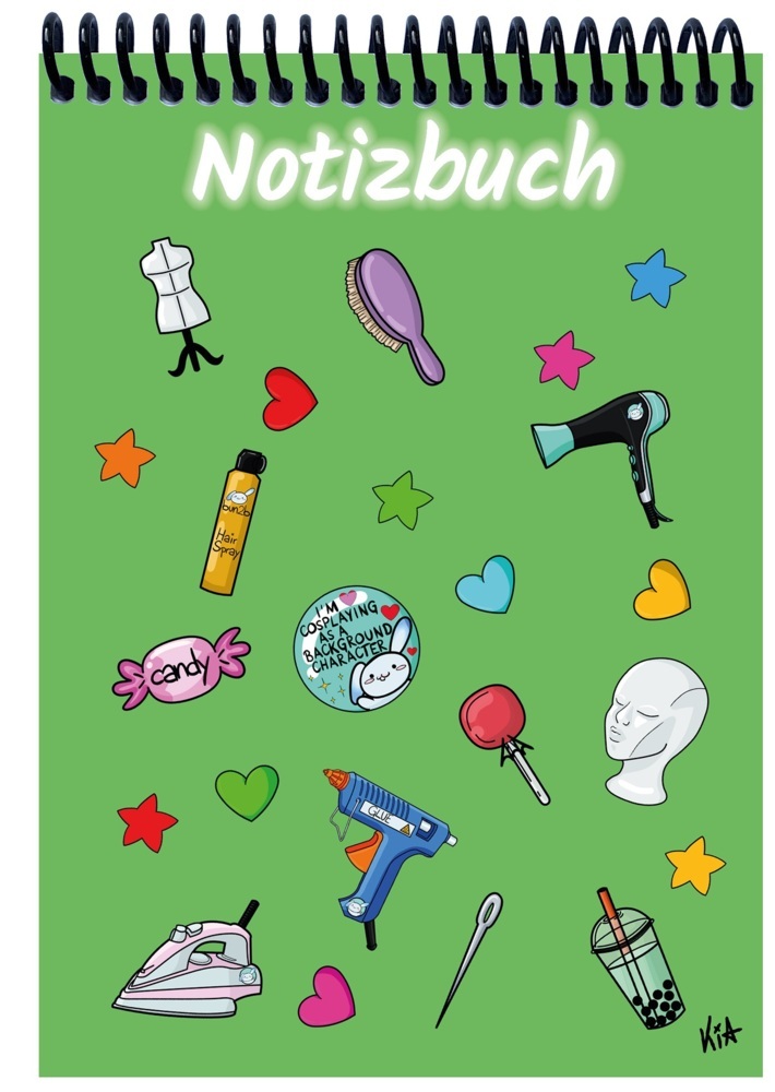 A 5 Notizblock Manga Items, grün, blanko main product photo