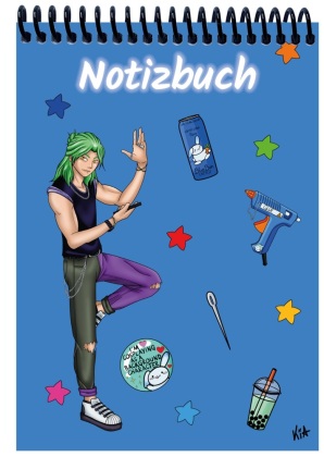 A 5 Notizblock Manga Quinn, blau, liniert