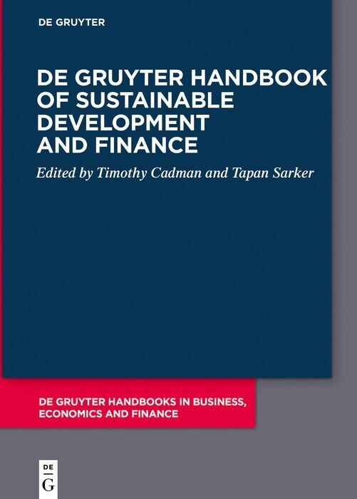 De Gruyter Handbook of Sustainable Development and Finance main product photo